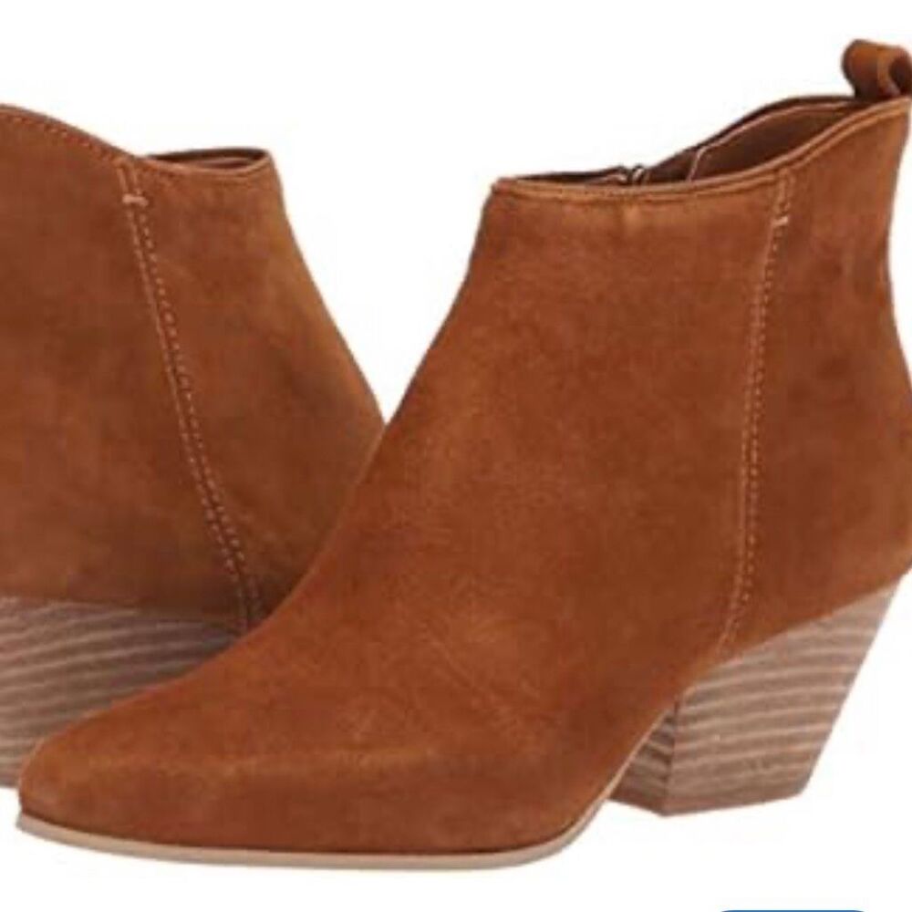 Dolce vita pearse saddle suede leather countrycore western pointed toe small hee